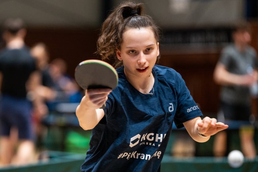 Kasia Węgrzyn na treningu w hali UE Wrocław